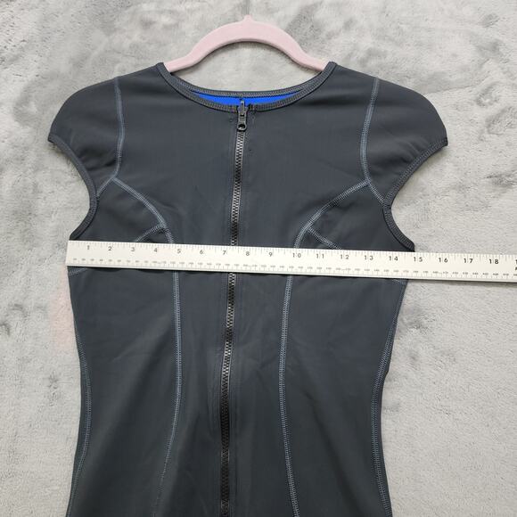 VA VERAMOR Swimsuit Womens M Gray Blue Zip Compression Wetsuit Reversible Surf - Picture 5 of 7